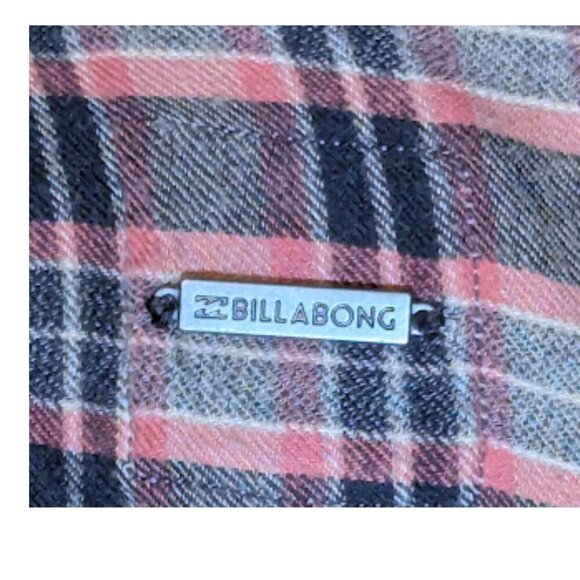 Billabong Plaid Drape Front Fringe Cardigan – 100% Cotton – Size M - Picture 6 of 8